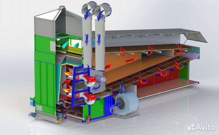 Конвейерная зерносушилка су-15, су-30