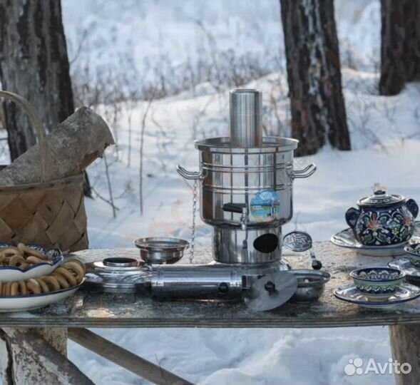 Самовар Турецкий 3,5 л, одна чаша Zarifis S-101