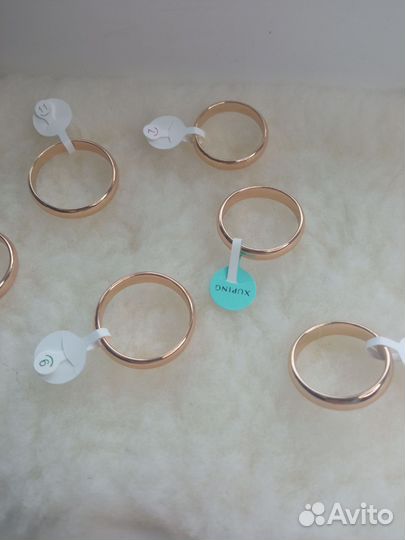 Обручальное кольцо покрытие золото