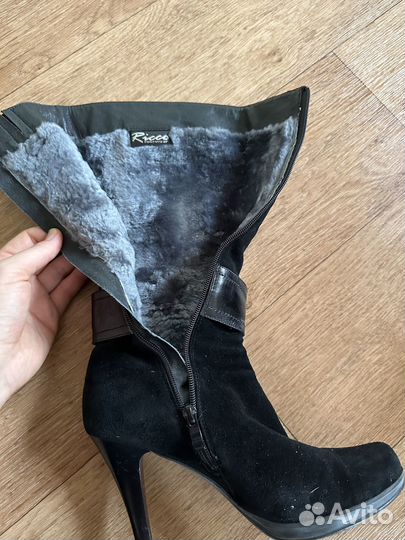 Сапоги женские зимние натуральная замша 38