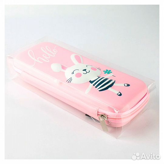 Светло-розовый DV-13021 Пенал с рельефным рисунком (светло-розовый)