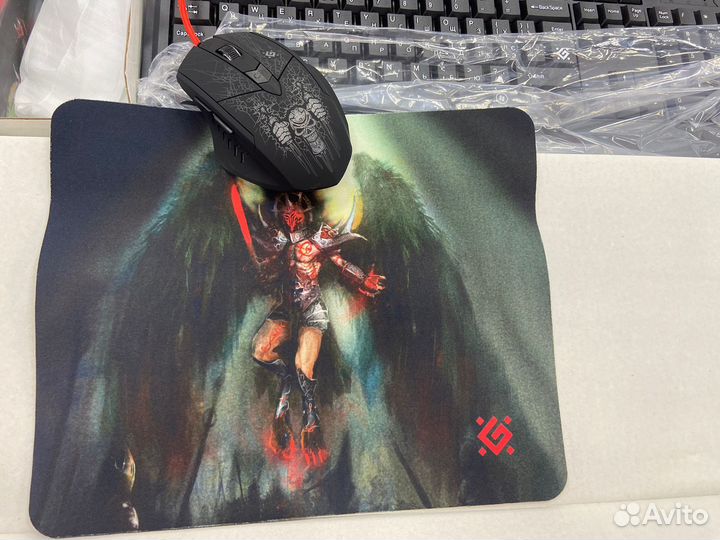 Клавиатура + мышь + ковер проводные defender