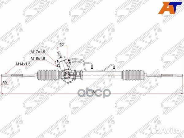 Рейка рулевая Toyota Corolla 91-02 LHD ST-44250