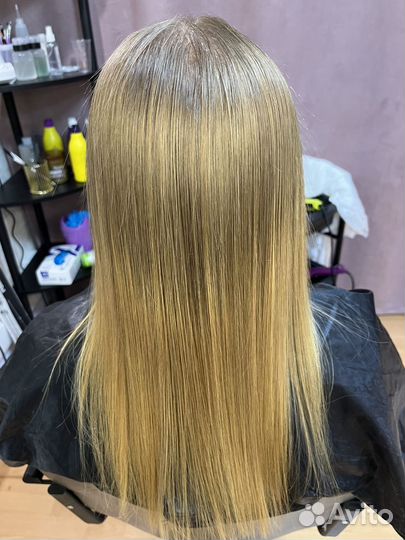 Кератиновое выпрямление волос
