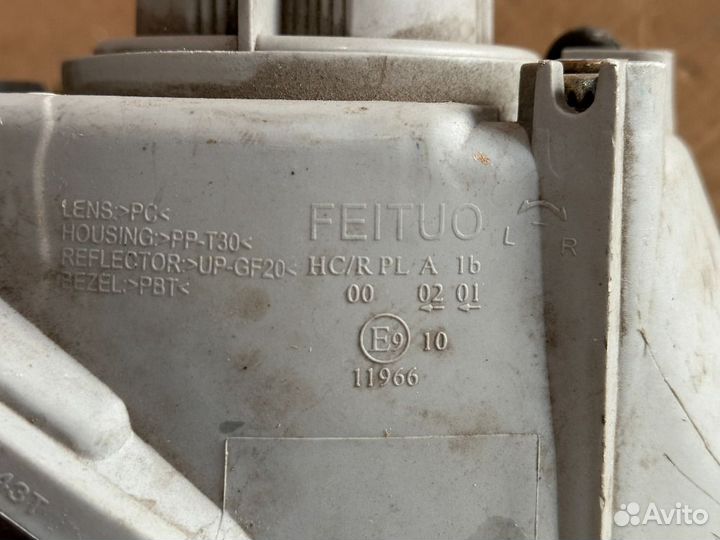 Фара правая Chevrolet Lanos