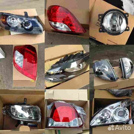 Фонарь В задний бампер прозрачный красный для peug