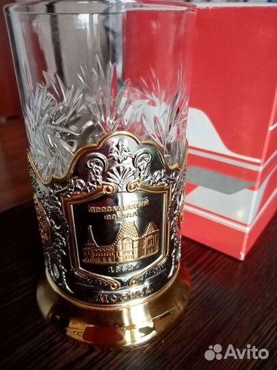 Подстаканник латунь позолота