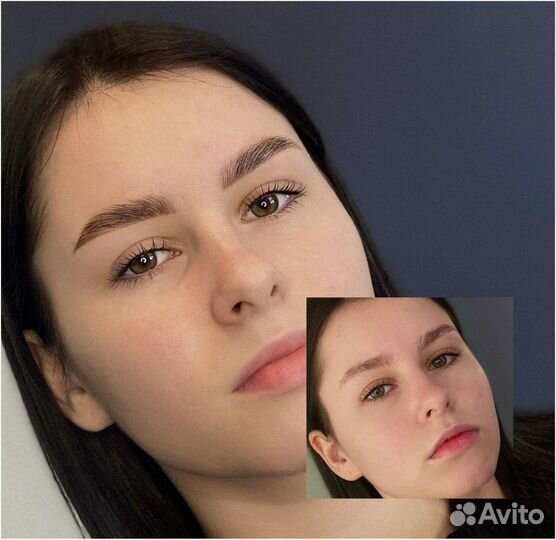 Коррекция бровей, окрашивание