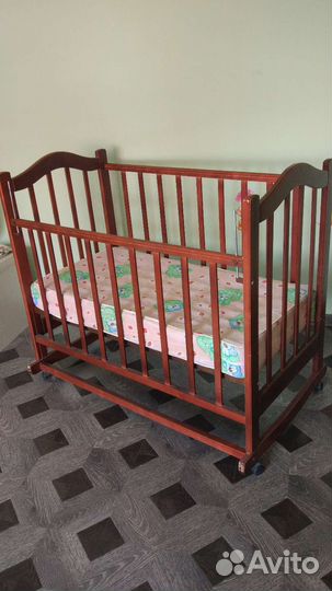 Детская кровать манеж бу с матрасом