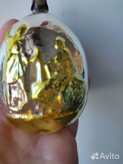 Елочные игрушки СССР Медальон Минин и Пожарский