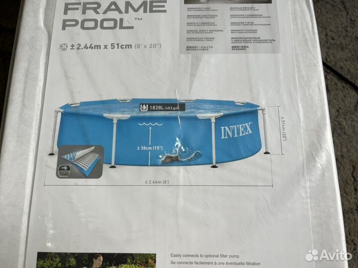 Каркасный бассейн Intex Metal Frame Pool