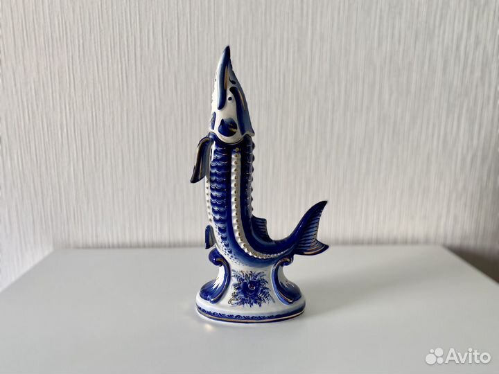 Бутылка штоф Осётр Гжель