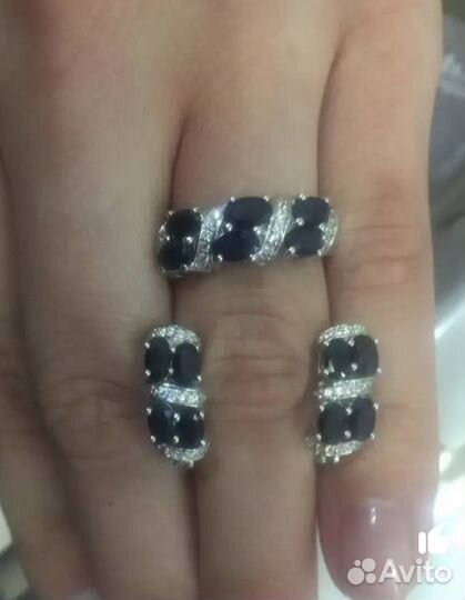 Комплект серьги и кольцо