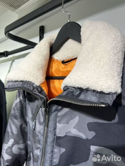 Куртка бомбер зимняя камуфляж мужская Premium