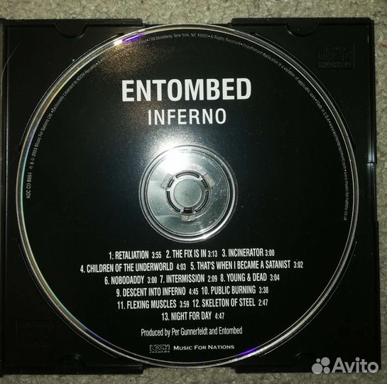 CD диск Entombed Inferno 2003