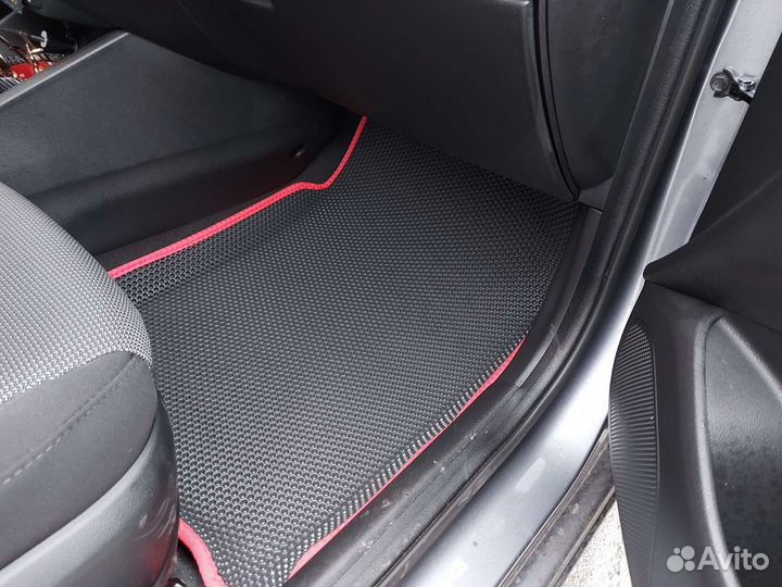 3d коврики eva с бортами в авто Hyundai Solaris 2