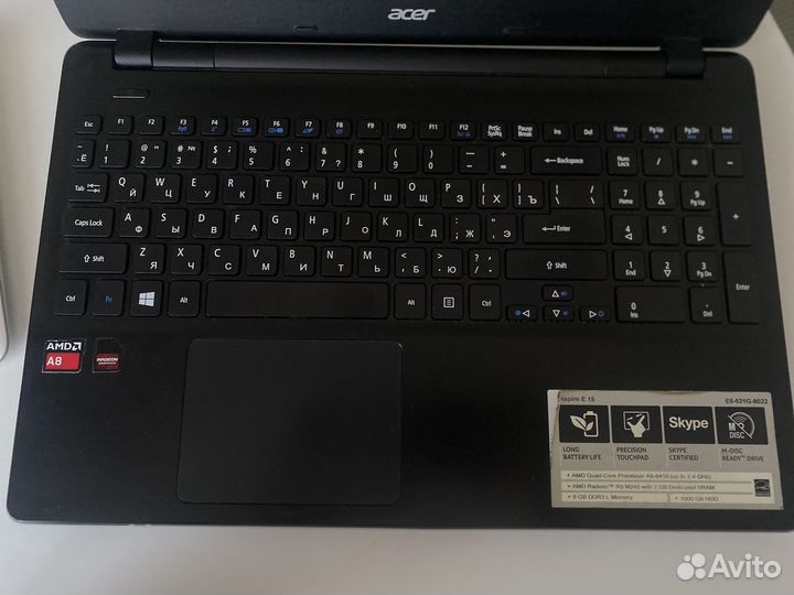 Ноутбук acer aspire E 15