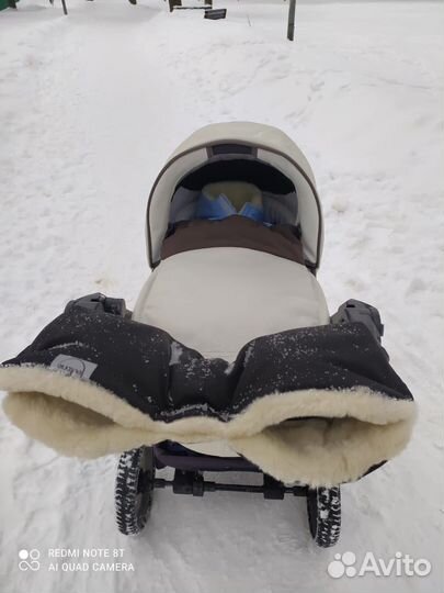 Коляска 2 в 1 teutonia эко кожа