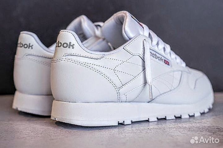 Кроссовки Reebok Classic Leather White из Кожи