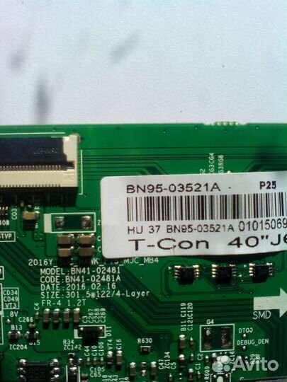 T-con BN41-02481A BN95-03521A Samsung UE40J6240AU