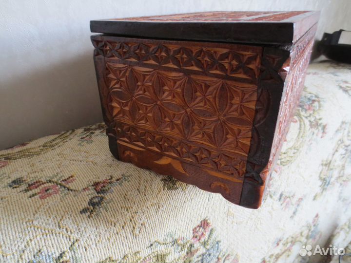 Деревянная резная шкатулка СССР