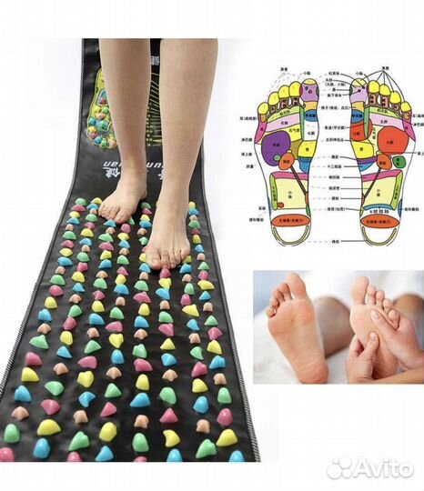 Коврик массажный ортопедический камни для ног,спин