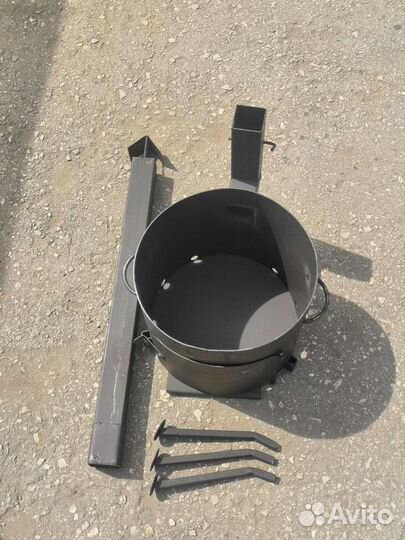 Печи под казан с трубой и без трубы