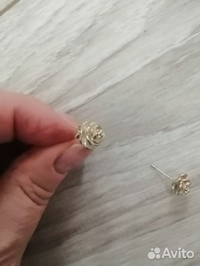 Серьги гвоздики серебро 925