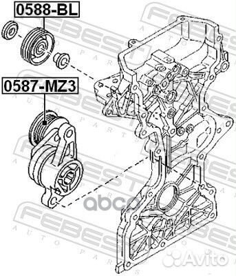 Ролик mazda 3 bk 2003-2008 0588-bl Febest