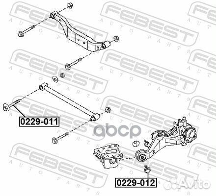 Болт с эксцентриком nissan serena C24 99-05 022