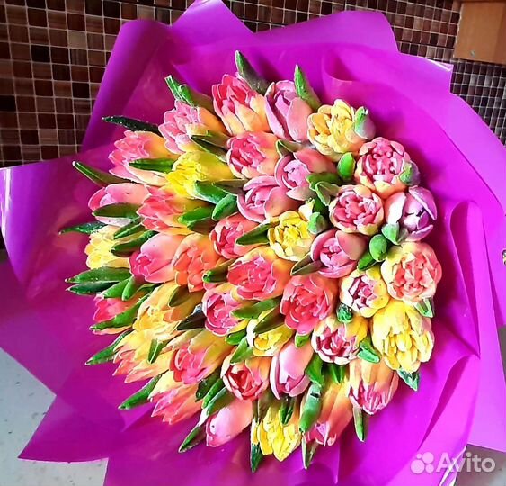 Цветы из зефира, букеты, зефирные вкусности