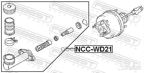 Цилиндр сцепления главный nccwd21 Febest