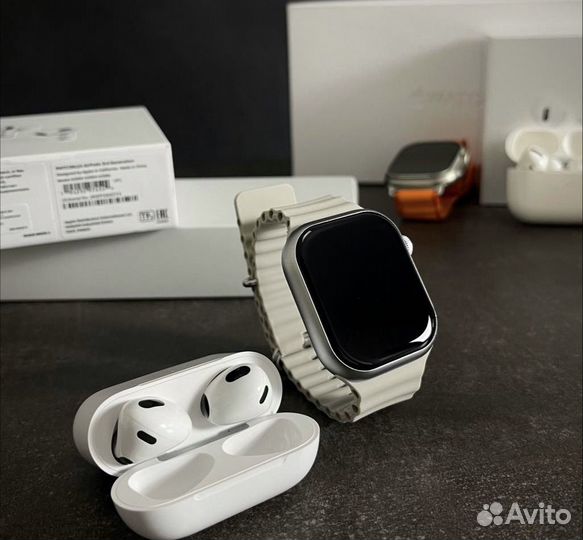 Apple Watch 9/Ultra + AirPods на выбор