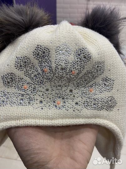 Шапка зимняя для девочки 48 50 новая