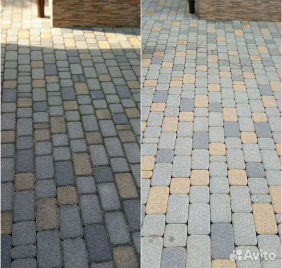 Чистка тротуарной плитки любой сложности