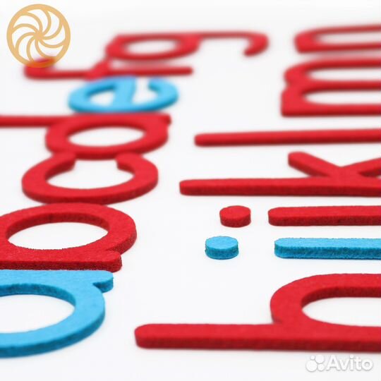 Подвижный английский алфавит из фетра - печатные