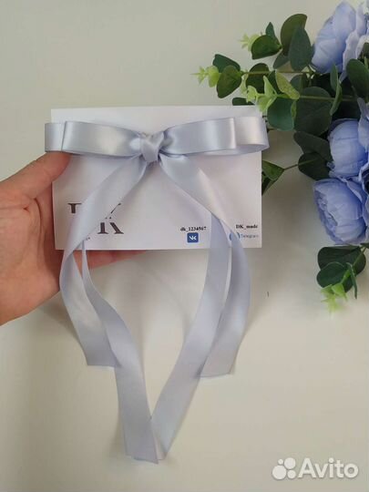 Банты для волос голубые/синие.Разные модели