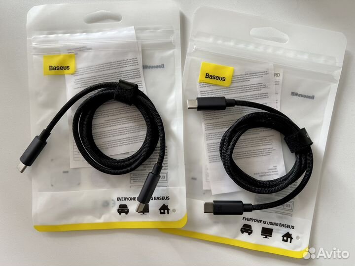 Кабель Baseus, USB Type-C, 100 Вт