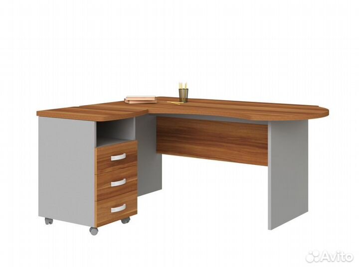Серия Berlin. Рабочее место с тумбой левое 160х140
