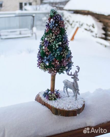 Сувенир ручной работы новогодняя композиция