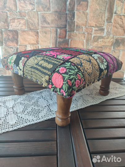 Пуф для ног, банкетка петчворк