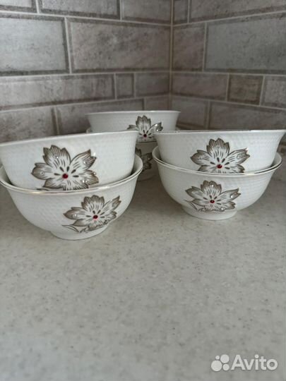 Заварочный чайник, молочница, Сахарница, 6 пиал