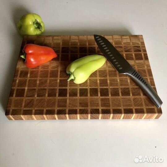 Доска разделочная. Доска из дуба. Доска торцевая