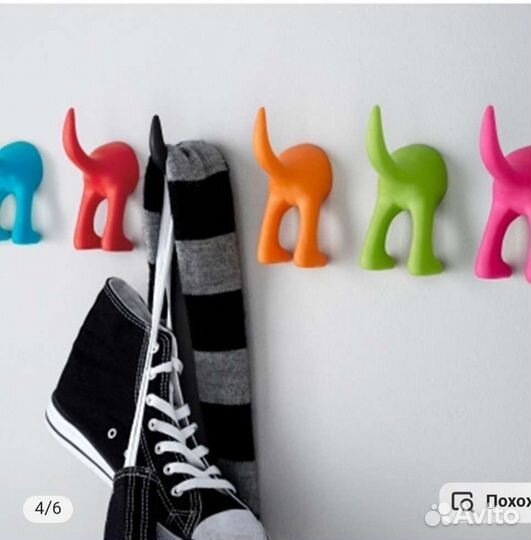 Крючок настенный IKEA красный