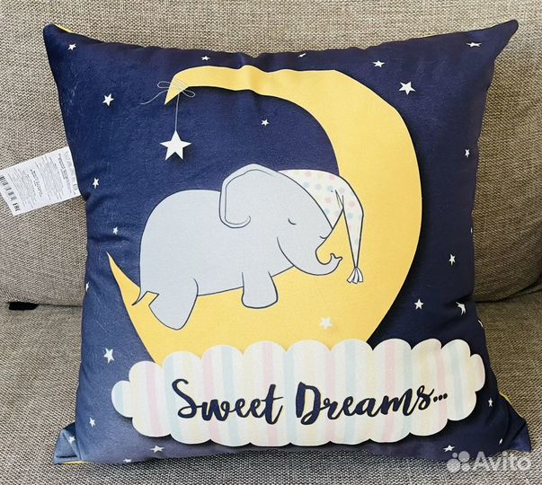 Подушка Слон 40х40 см Новая Leroy Merlin