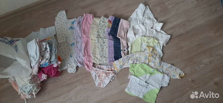 Вещи пакетом для девочки 50-86