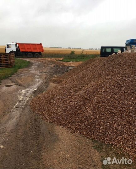 Щебень гравийный с доставкой