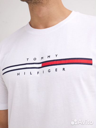 Футболка мужская белая tommy hilfiger