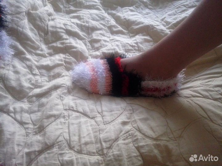 Вязаные домашние тапочки 37-45