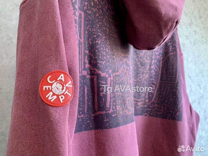 Худи Cav Empt малиновое S, M, L, XL